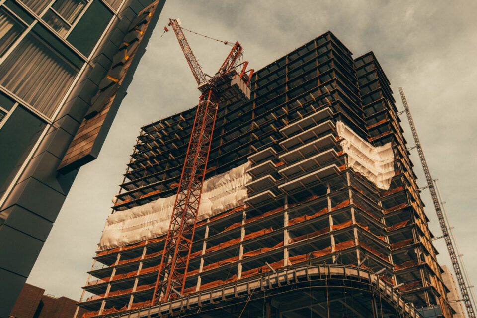 commercial construction project in progress