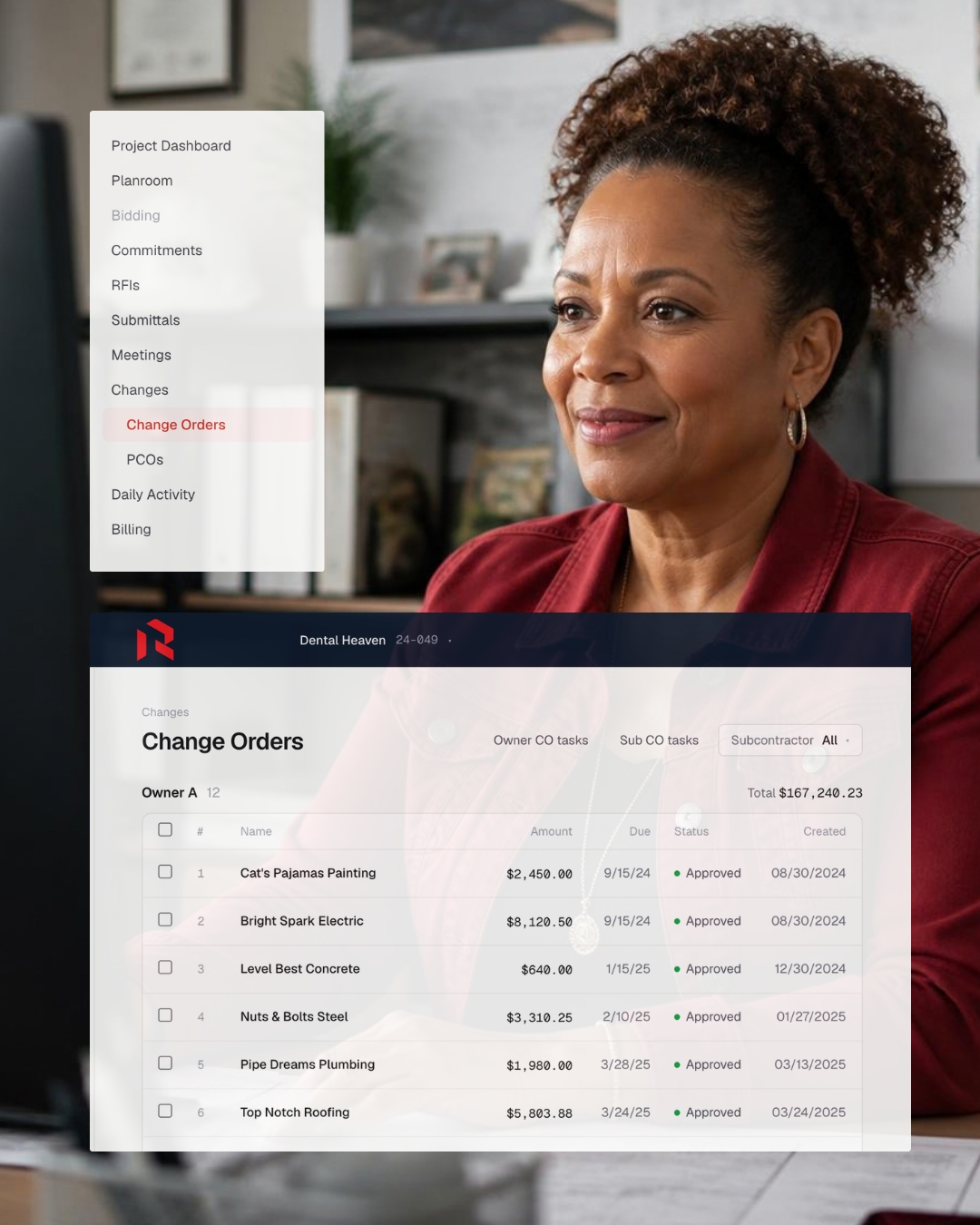 construction project management software - change orders - redteam